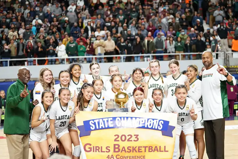 Flagstaff girls capture 4A state title, Lady Eagles hit 10 treys in a 68-65 win over Pueblo - Navajo Times.