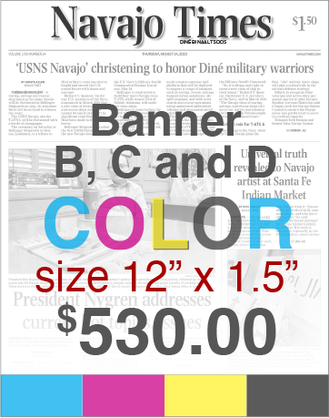 Navajo Times Advertising Rates