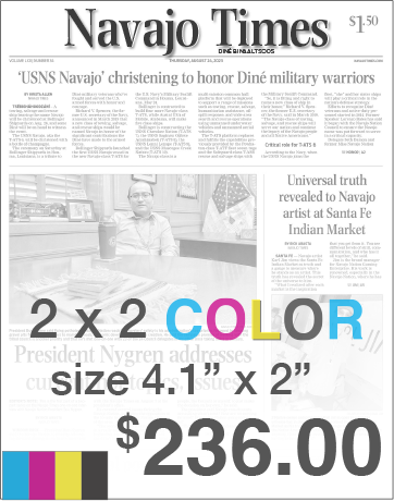 Navajo Times Advertising Rates