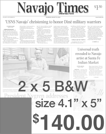 Navajo Times Advertising Rates