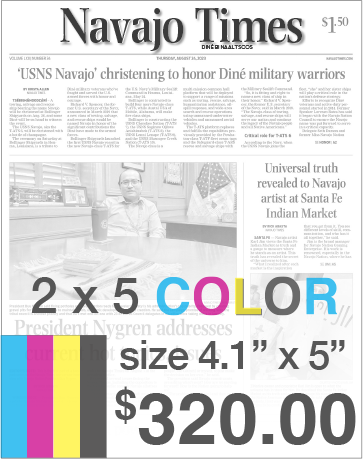 Navajo Times Advertising Rates