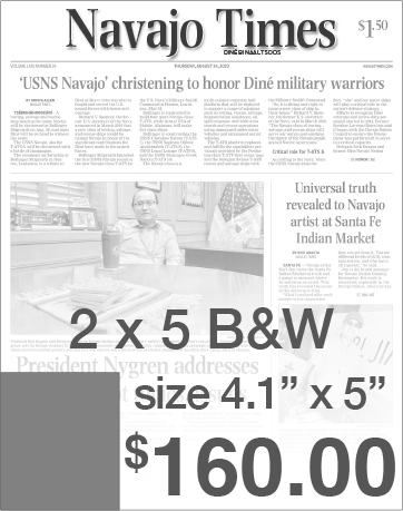 Navajo Times Advertising Rates