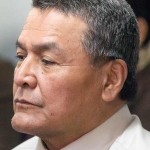 Former Navajo presidential candidate Hank Whitethorne looks on at a hearing at the Office of the Hearings and Appeals in Window Rock. Whitethorne and Dale E. Tsosie, another former presidential candidate, have filed an order of contempt against Chris Deschene and the election office. (Times photo - Donovan Quintero)