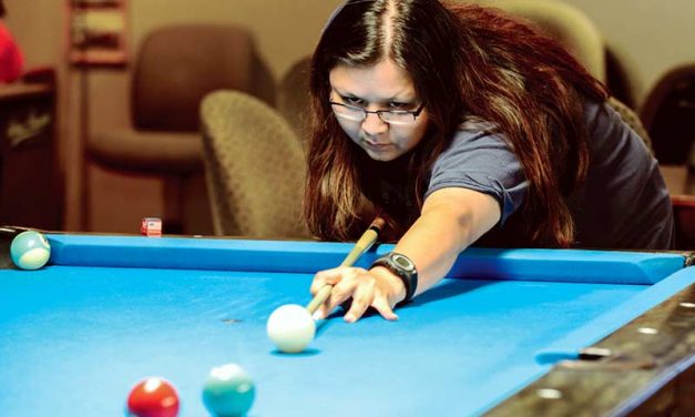 Diné pool player reaches benchmark on national level