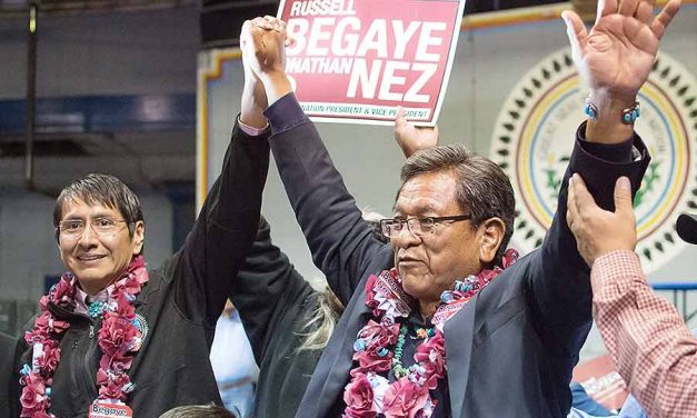 Begaye-Nez supporters celebrate victory