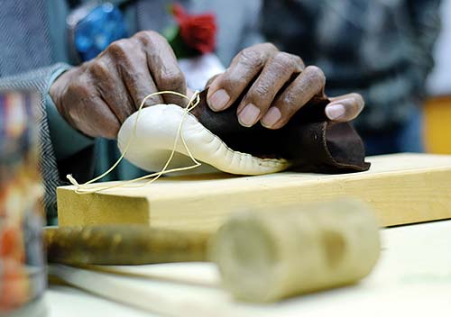 Moccasins more than just footwear, workshop participants learn