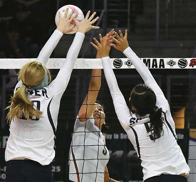 New Mexico state volleyball: Silver turns back Wingate in quarters ...