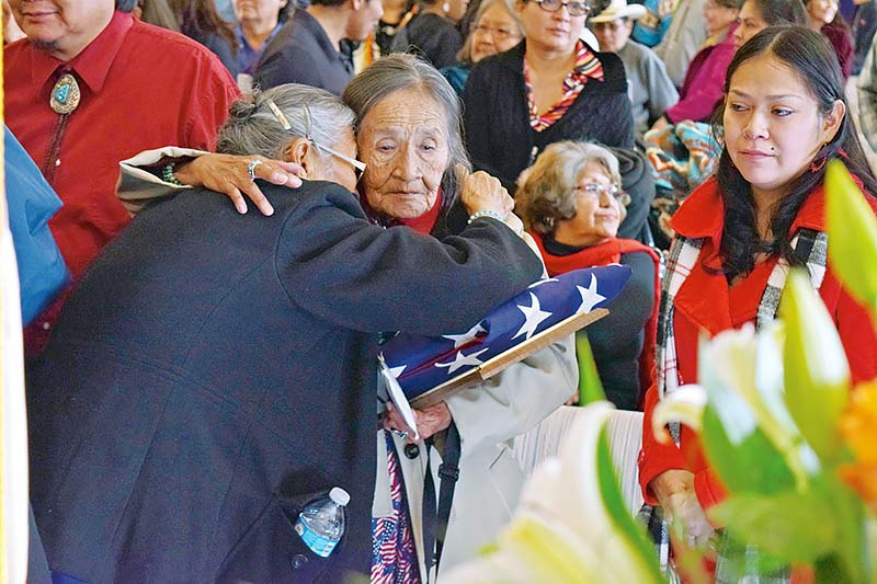 Family, friends, dignitaries honor Code Talker Alfred Peaches