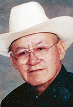Peter Walter Sam portrait, wearing light cowboy hat and dark shirt
