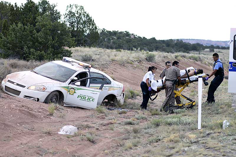 Stolen Navajo police vehicle ends in crash