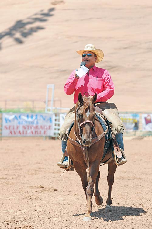 Navajo Times | Terry Bowman Kyle E. Tom has become a favorite of the local rodeo crowd.