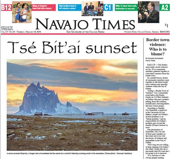 Navajo Times to cease delivery to Phoenix, San Carlos areas
