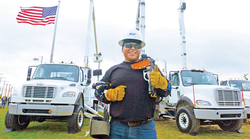 Navajo lineman brings power under protection