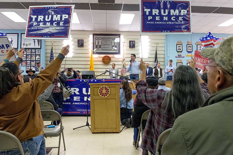 Trump Jr. holds 11th-hour rally in Shiprock