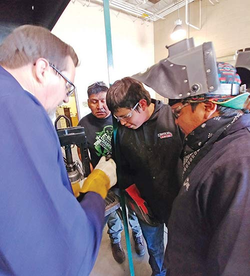 Tuba City senior learning, ready for welding school