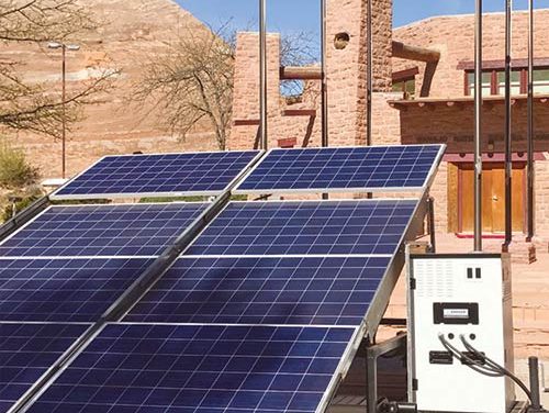Solar panels may provide power to remote residents