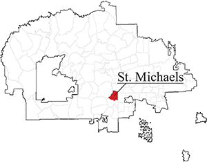 Str. Michaels chapter house locator map