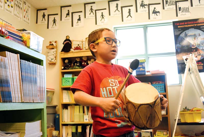 Youngster loves learning Navajo, teaches mom