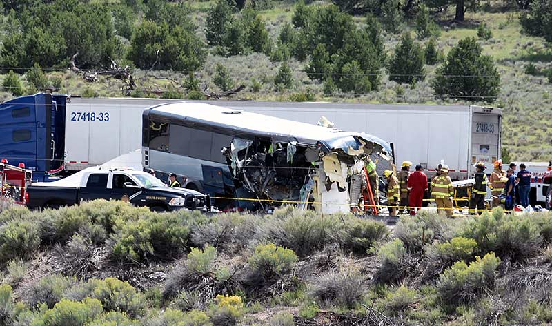 Multiple fatalities, injuries reported in Greyhound vs. semi crash