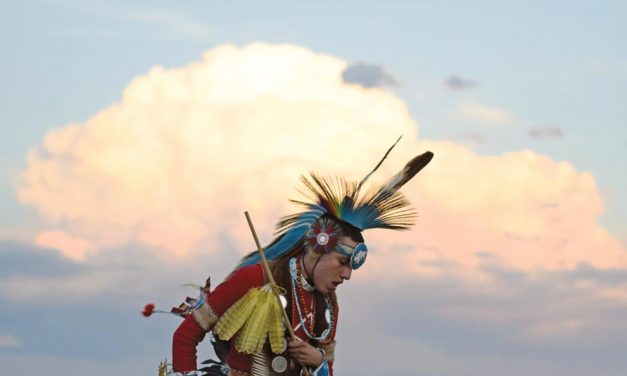 Grand entry rises as the circle returns to Western Navajo Fair