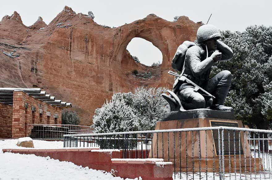 First snow of season blankets Window Rock