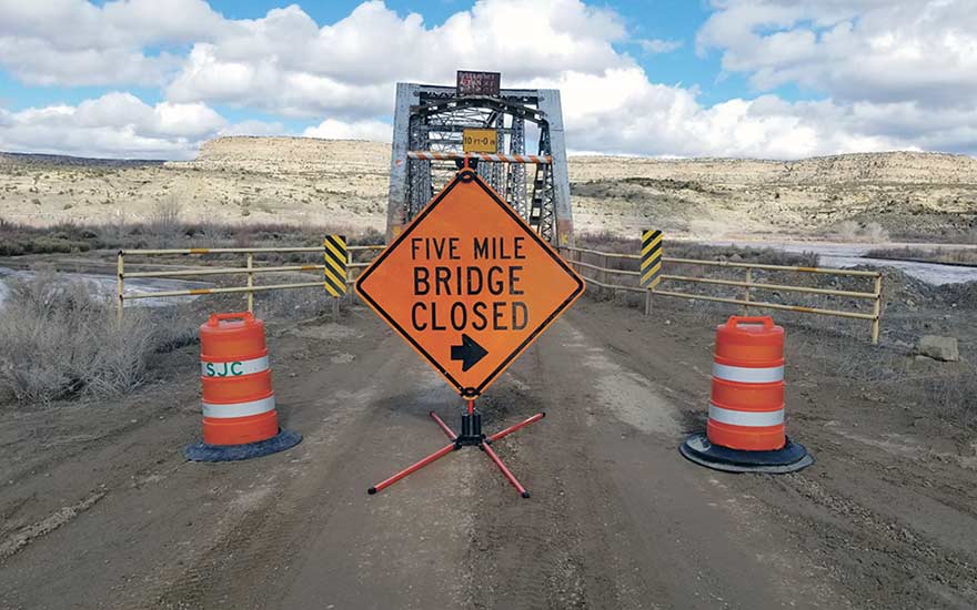 Weekend rains damage Five Mile Bridge