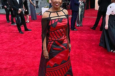 Tony Awards voter walks the red carpet in Native couture