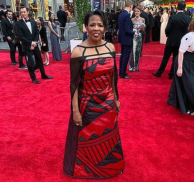 Tony Awards voter walks the red carpet in Native couture