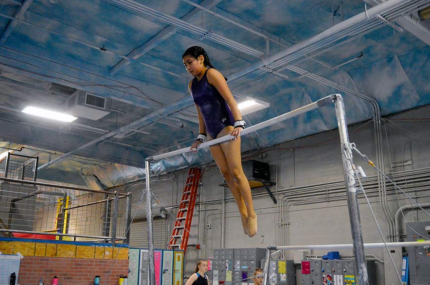 ‘My little bulldog’: Young gymnast embraces sport, demand for practice