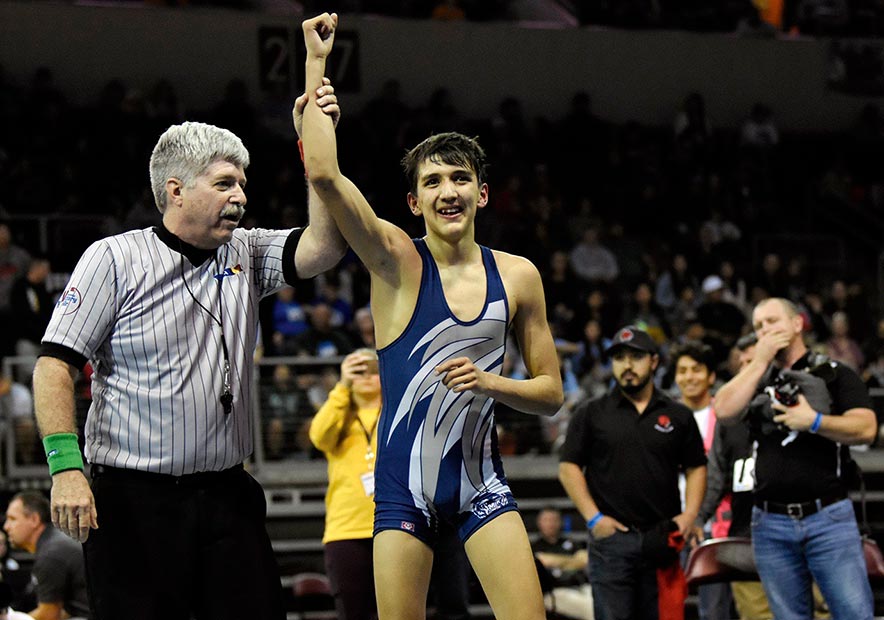 Joe City wrestler uses heart in come-from-behind win