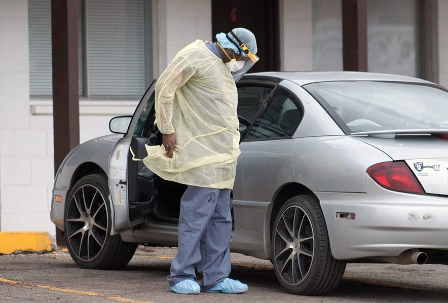 On the front lines: Medical staff tired, stressed, desperate for protection