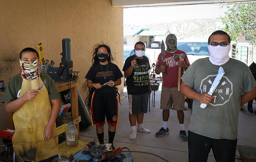 Family’s blacksmithing hobby helps them ride out the curfew