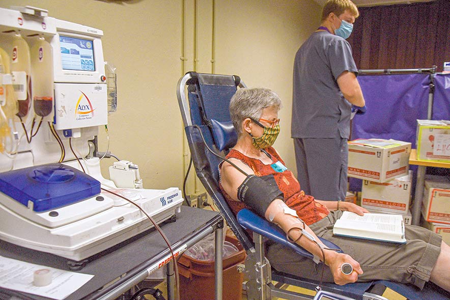 Donated blood plasma tested for coronavirus