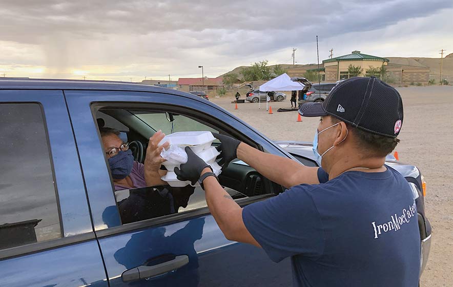 Caterer salvages his business with drive-through meals