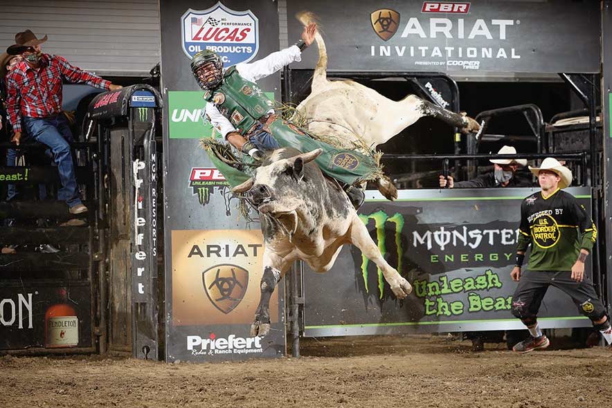 ‘Being in the moment’: Diné finishes 4th at Unleash the Beast PBR Ariat Invitational