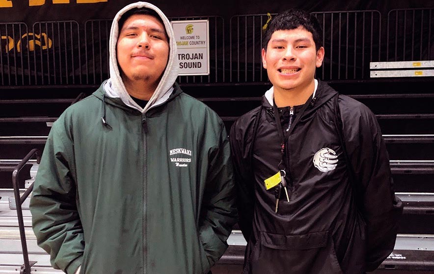 Meskwaki Warriors (with two Diné relatives) en route to Iowa Sub-State Finals