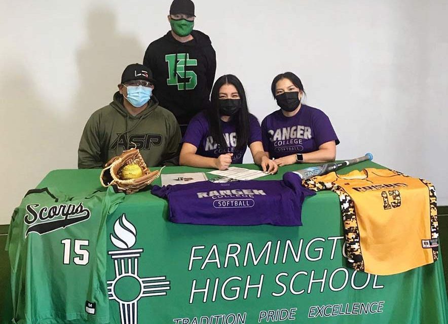 ‘I worked hard to get here’: Farmington softball player signs to play in Texas