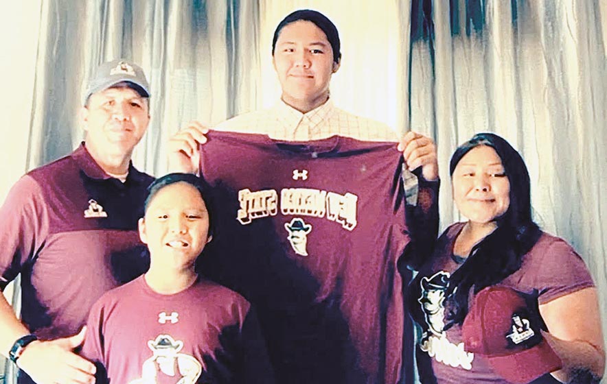 ‘Climbing the ladder’: Shiprock athlete signs on with New Mexico University