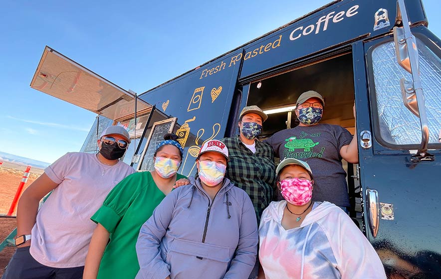 ‘You’ve got to grind the beans’:  Sisters ‘stay grounded’ with coffee truck business