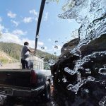 Artesian wells provide drinking water for families