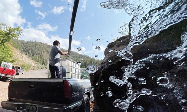 Artesian wells provide drinking water for families