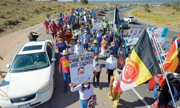 Fight beyond suffrage: Diné Sáanii for Justice march draws hundreds in capital