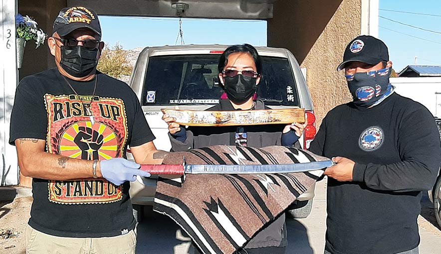 Bladesmith honors code talker:  Presents one-of-a-kind sword to Navajo-Hopi Honor Riders