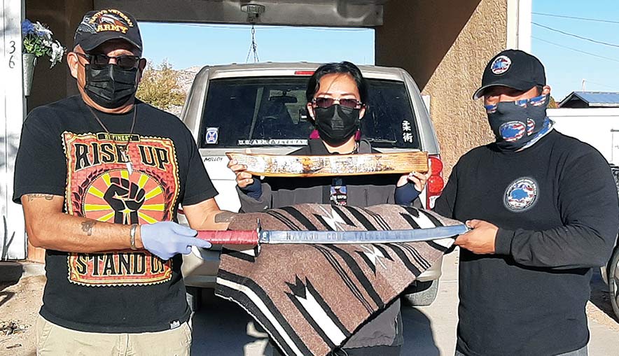 Bladesmith honors code talker: Presents one-of-a-kind sword to Navajo-Hopi Honor Riders