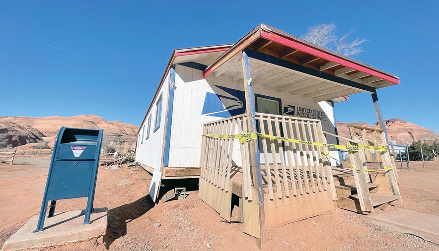 Unsafe building, unsafe property:  Mid-December storm damages Monument Valley PO