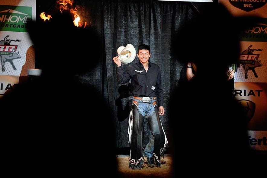 Diné bullriders fire up crowd at Pit