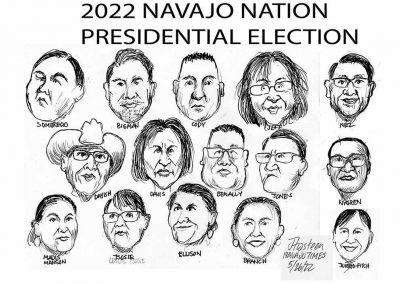 Portraits of 2022 Navajo Nation presidential candidates.