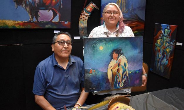 Diné painter Hadiibah John blends Navajo culture with anime style