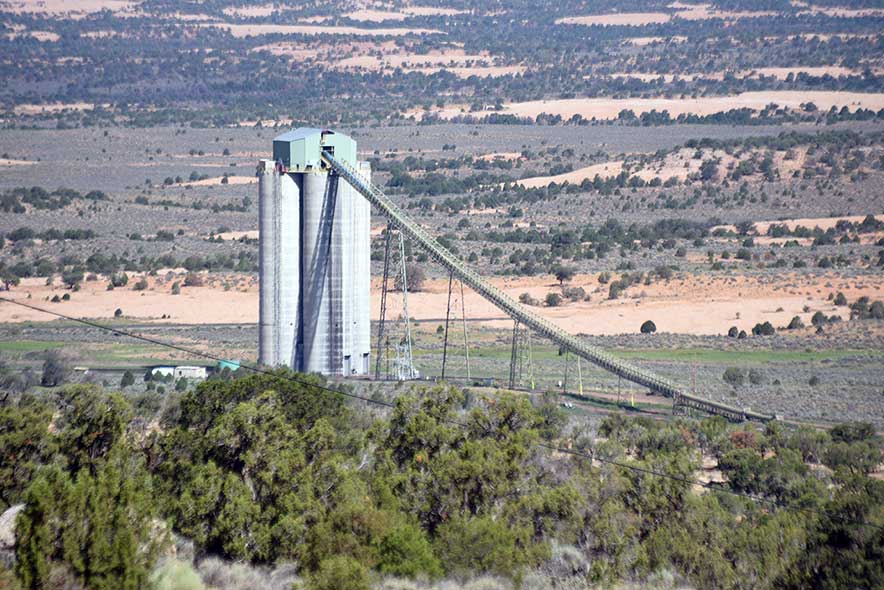 Peabody conveyor belt bridge over US 160 demolished