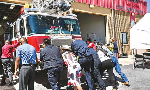 Kayenta Township dedicates, hosts ‘push-in’ ceremony for new fire trucks